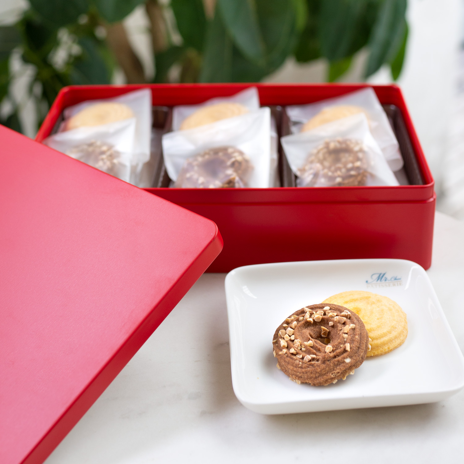 双色黄油曲奇饼干喜饼礼盒