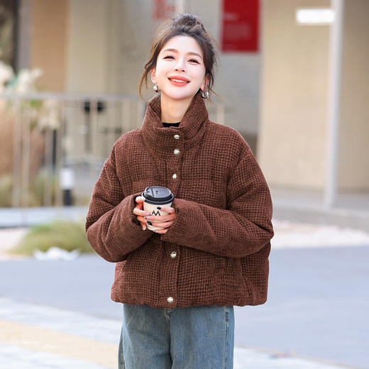 HR WY95839加绒加厚保暖时尚宽松显瘦外套 商品图3