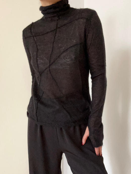 Lynn Gong｜曲线高领针织打底衫 商品图6