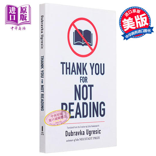 【中商原版】杜布拉夫卡 乌格雷西奇 多谢不阅 Thank You for Not Reading 英文原版 Dubravka Ugresic 现当代文学 商品图0