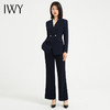 IWY/高端藏青色阔腿裤西装套装女秋冬款干练总裁面试正装售楼部工作服C13505+P33505 商品缩略图1