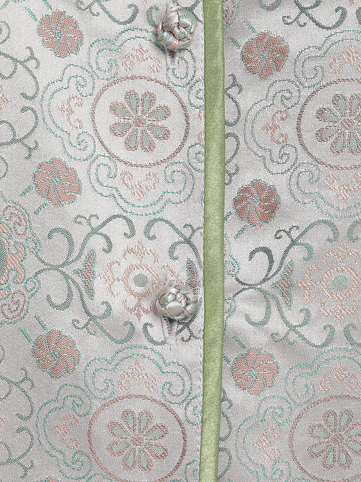 微瑕秒杀 |盛唐牡丹 |宝相花纹样真丝宋锦花瓣领衬衫[特价品](特殊商品不退不换) 商品图2