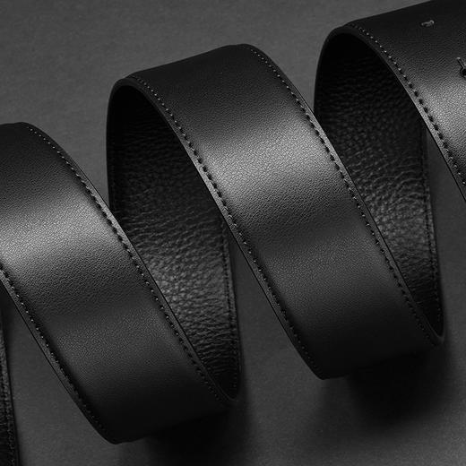 【父亲节礼盒款】柒牌针扣皮带男2025新款青年商务休闲时尚百搭黑色男士西装裤腰带	126P70120 商品图3
