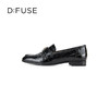 Dfuse迪芙斯2024春季新款质感压纹漆皮平底通勤乐福鞋DF41112031 商品缩略图3