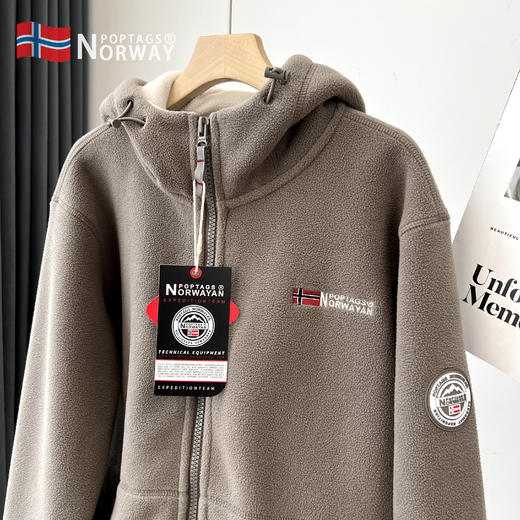 新增夹克外套！超帅气❗️出口订单！挪威远征科考队专用【情侣款5色立领、连帽摇粒绒户外功能性外套】防寒抗寒零下-15度❗️冬天行走的小暖炉 ✅源头工厂直发！无中间多层差价，市面上最低！重点：超厚款 商品图10