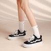 ZHR撞色拼接厚底板鞋女2023新款学院经典黑白运动休闲鞋韩版百搭 商品缩略图3
