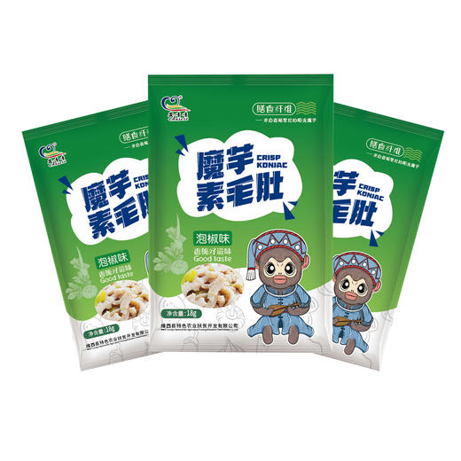 安啧啧·魔芋素毛肚（即食）泡椒味 18g*20袋/盒 商品图2