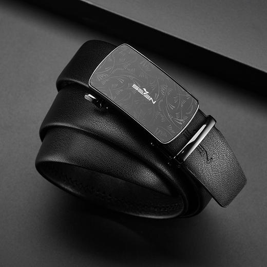 柒牌男士皮带自动扣男2024春季新款商务休闲中青年黑色西装裤腰带	126P70060 商品图4