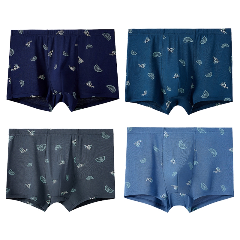 男士莫代尔鲨鱼水母印花冚头平角内裤3274/3261/93262/73261