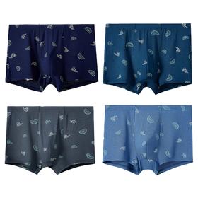 男士莫代尔鲨鱼水母印花冚头平角内裤3274/3261/93262/73261