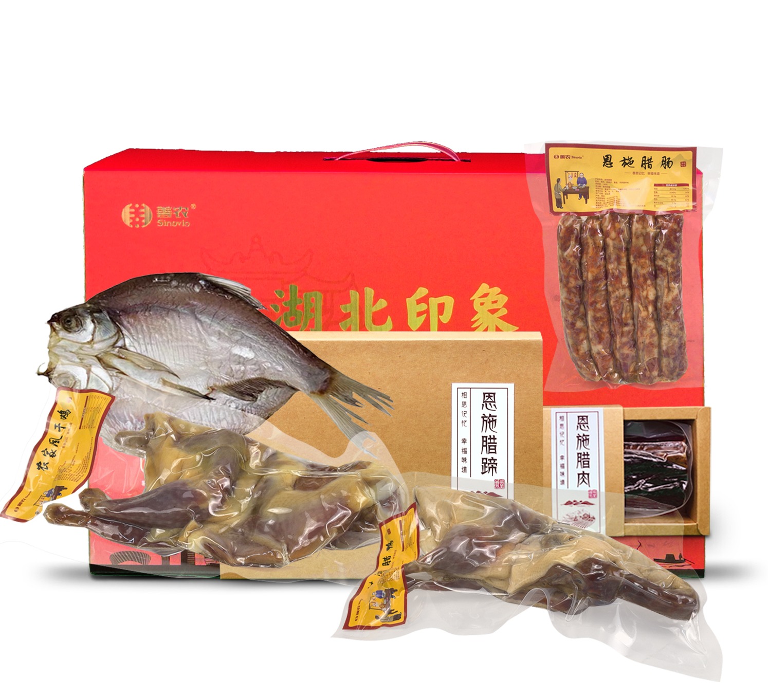 荆楚腊味-食材礼盒-湖北原产地特色食材礼盒