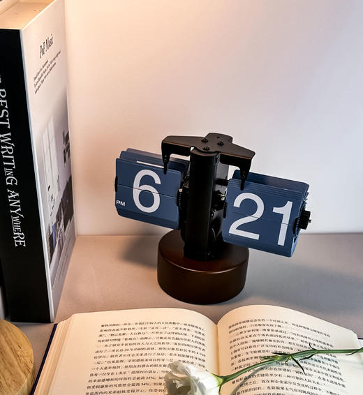 妙刻儿童自动翻页钟小天平机械翻页时钟大数字显示 商品图4