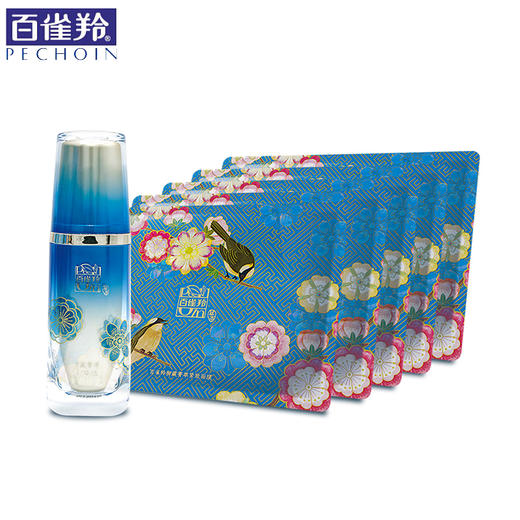 百雀羚雀栖宫窗御藏礼盒（原液面膜5片+抚纹精华液30ml） 商品图0