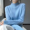 丁摩新款加厚半高领山羊绒衫女宽松套头长袖打底衫百搭毛衣AL3551110 商品缩略图3
