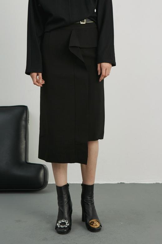 DAMO WANG/王大墨 黑色结构半裙 13951 商品图0