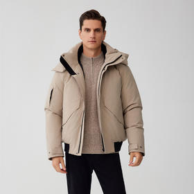 【男士90白鹅绒羽绒服】23年冬季新品男士加厚保暖连帽羽绒服舒适保暖外套