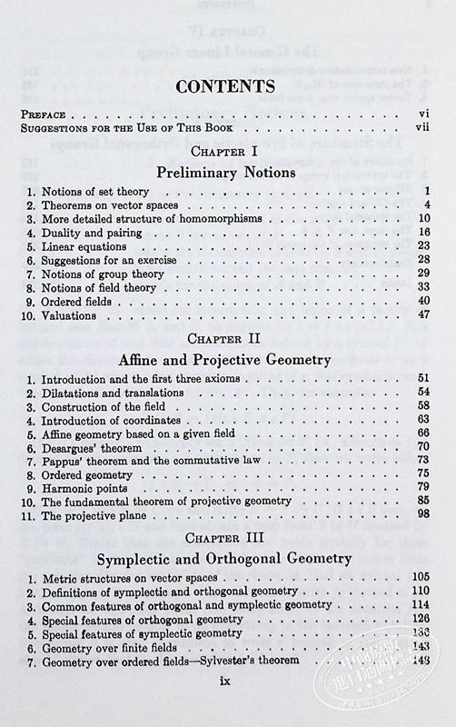 【中商原版】埃米尔 阿廷 几何代数 Geometric Algebra 英文原版 Emil Artin 商品图4