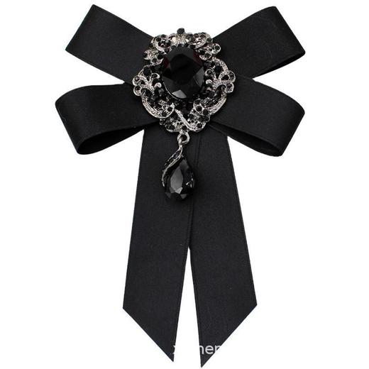 欧美黑宝石配饰领结现货 合肥厂家供货跨境电商手工领结TS80 商品图4