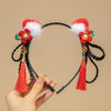 【新年国风发箍】中国风新年发饰女童汉服喜庆红色流苏假发辫子发箍宝宝过年头饰 商品缩略图5