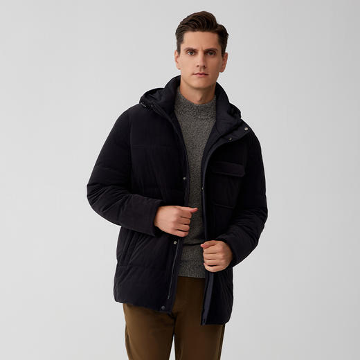 【男士90白鹅绒羽绒服】23年秋冬新品男士连帽修身保暖外套 商品图5