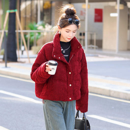 HR WY95839加绒加厚保暖时尚宽松显瘦外套 商品图0