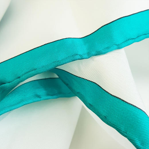 【99新】爱马仕（HERMES）女士蓝绿条纹编织印花丝巾241218TH01 商品图3