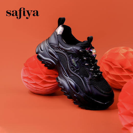 Safiya/索菲娅2024春季新品龙年限定设计感轻便减震休闲运动老爹鞋 SF41112407 商品图7