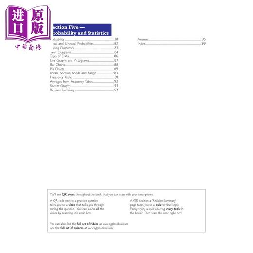 【中商原版】英国原版CGP教辅 KS3数学学习指南-基础KS3 Maths Study Guide - Foundation 中学教辅 英文 学习参考书 商品图2