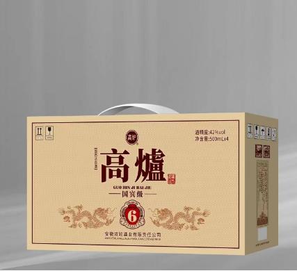 高炉国宾级6年固态法白酒42°//500ml*4瓶/箱（买一赠一）【BC】【QC】 商品图1