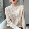 丁摩新款加厚半高领山羊绒衫女宽松套头长袖打底衫百搭毛衣AL3551110 商品缩略图1