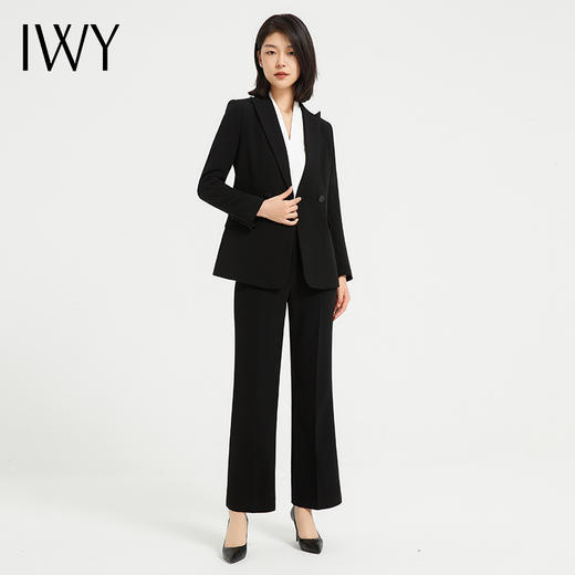 IWY/黑色西装套装女秋冬款高级感通勤面试正装职业装西服工作服C13502+P33502 商品图5
