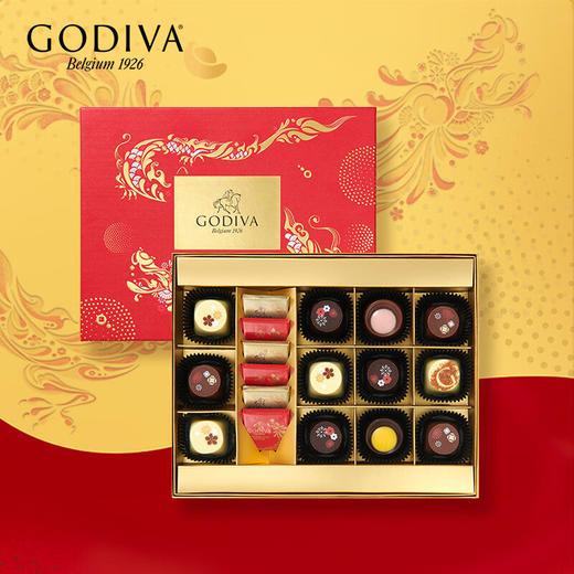 【龙年限定】歌帝梵巧运非梵巧克力礼盒18颗装170g/045408 清新水果坚果仁焦糖与浓醇巧克力相融 商品图0