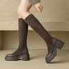 ZHR加绒高跟长靴女2023秋冬气质粗跟瘦瘦靴显瘦厚底弹力靴长筒靴 商品缩略图5