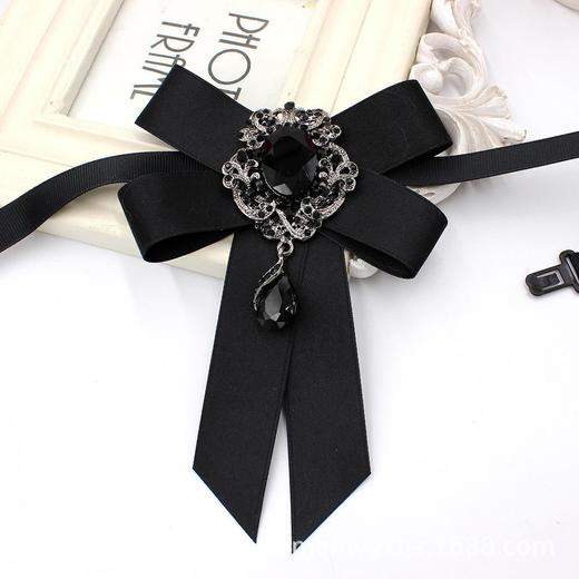 欧美黑宝石配饰领结现货 合肥厂家供货跨境电商手工领结TS80 商品图0