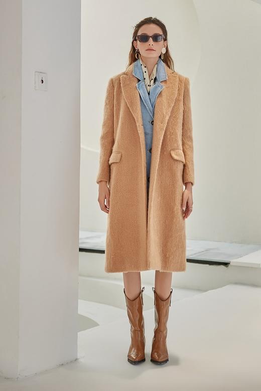 DAMO WANG/王大墨 驼色西装长大衣外套 14080 商品图5