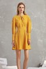 komello 黄色收褶灯笼袖连衣裙 14912 商品缩略图4