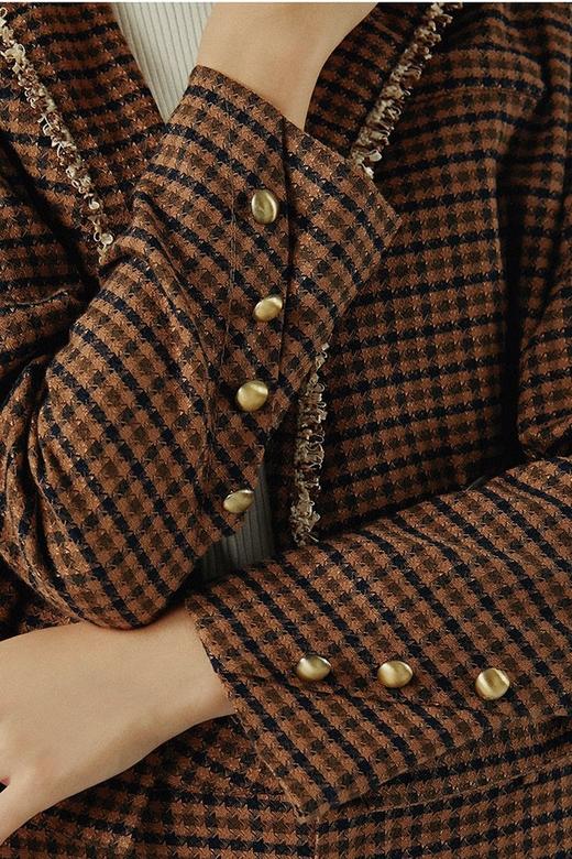 komello 棕色格子套装 14907 商品图3