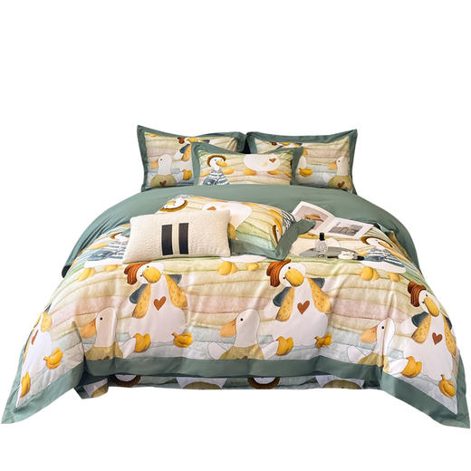 恒源祥100支天花板磨毛数码印花四件套（柯尔鸭）146420-1 商品图1