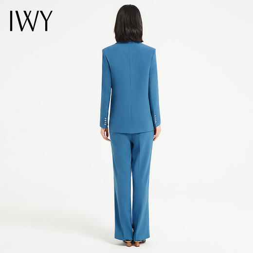 IWY/气质孔雀蓝西装套装女士高端简约总裁职业装正装美容院上班工作服C13308+P23308 商品图6