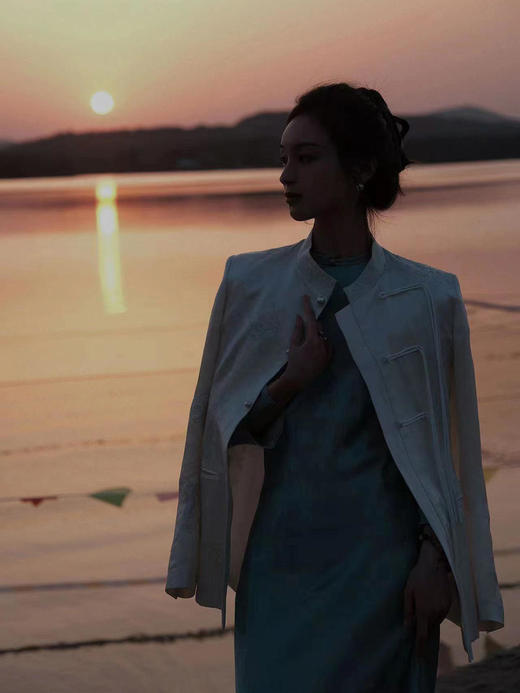 盛唐牡丹 |丝麻手推绣新中式外套 商品图8