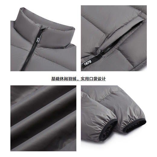 gxg.jeans【杜邦三防】男装冬季羽绒服 休闲面包服立领黑色羽绒服男JED1D2508474 商品图3