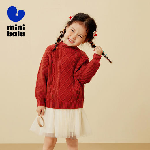 【mini亲子】迷你巴拉男童女童毛衣冬季宝宝保暖时尚针织衫 商品图1