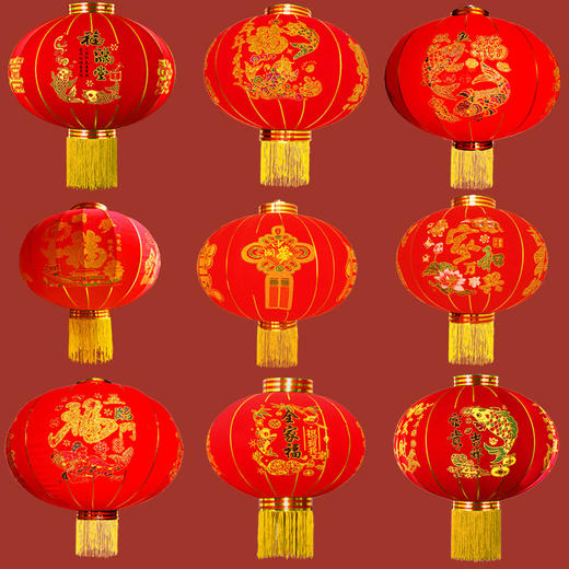 年终大促！【户外装饰！闪亮阳台】大红灯笼结婚植绒灯笼新年开业户外装饰阳台春节灯笼，植绒工艺精湛，栩栩如生的灯笼细节更显华美。 商品图0
