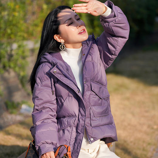 偏小拍大一码【XXL2】臣禾 工装休闲短款连帽羽绒服9234070752【金猪甄选】 商品图0