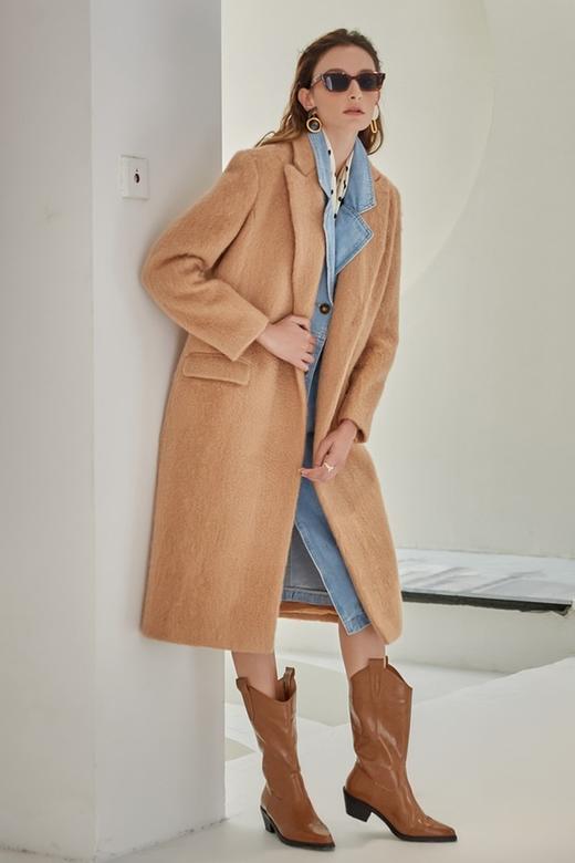 DAMO WANG/王大墨 驼色西装长大衣外套 14080 商品图1