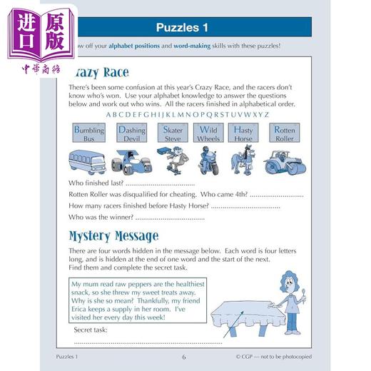 【中商原版】英国CGP 11+ GL 10-Minute Tests: Verbal Reasoning - Ages 8-9 (with Online Edition) 商品图4