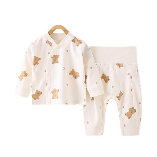 【无骨裸穿婴儿家居服套装】秋季新款儿童内衣套装纯棉偏扣宝宝秋衣秋裤男高腰护肚女打底睡衣 商品图4