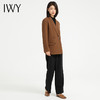 IWY/气质韩版宽松西装外套女秋冬加厚总裁职业阔腿裤正装复古咖色西服C13521+P33518 商品缩略图3