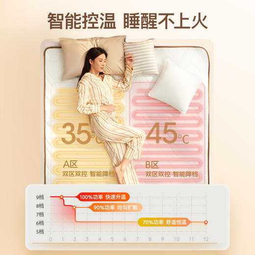 斗禾高端分区控温电热毯 智能控温不上火，7层科技更安全 商品图2