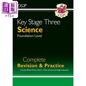 预售 【中商原版】英国原版CGP教辅 KS3 Science完整修订和实践-基础 KS3 Science Complete Revision & Practice with Online Ed